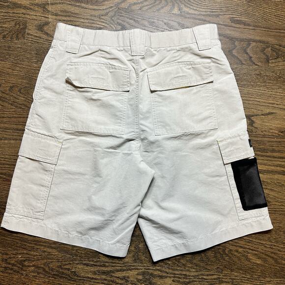 Eddie Bauer Shorts Mens 32 Beige Cargo Hiking Outdoor Utility Mesh Pocket - Picture 12 of 12
